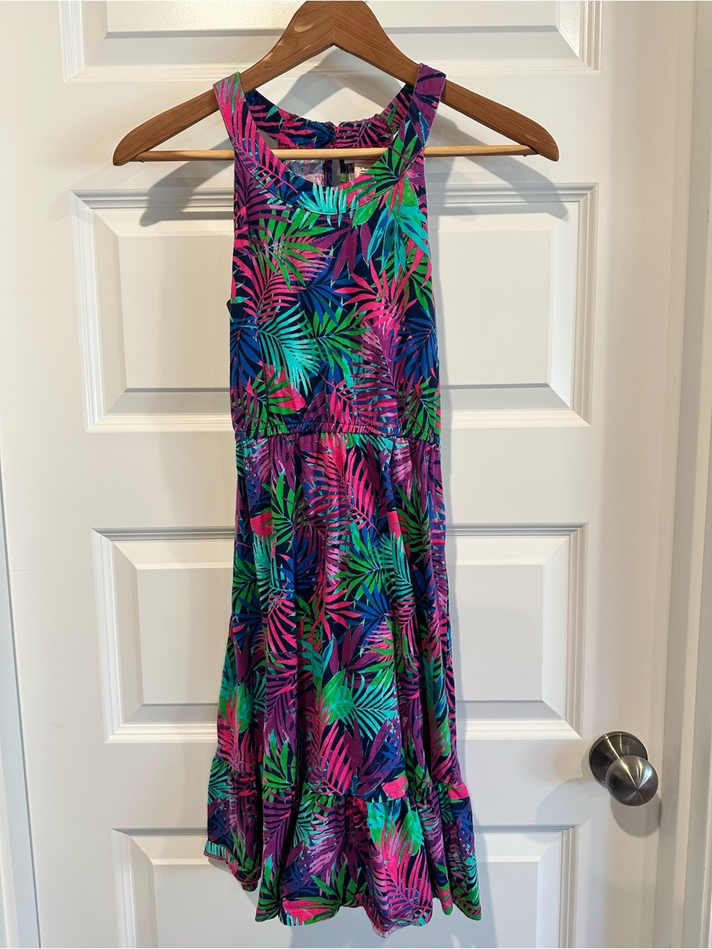 Juicy Couture Tropical Palm Print Maxi Dress | Girls Size Large (10/12) | EUC